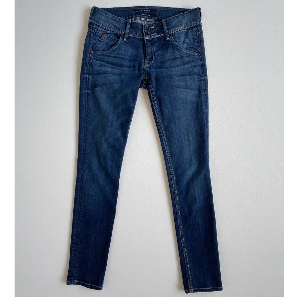 Hudson Blue Denim Low Rise Skinny Slim Stretch Jeans / 25 / Made in USA